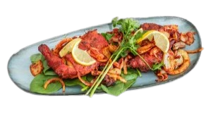 1/2. Half on-the-bone spring chicken marinated in specially selected spices and charcoaled grilled.